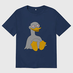 Мужская футболка оверсайз Два весёлых гуся СЕРЫЙ