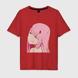 Мужская футболка оверсайз Zero Two крупный план