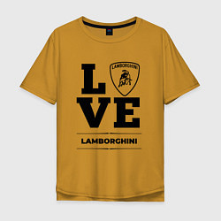 Футболка оверсайз мужская Lamborghini Love Classic, цвет: горчичный