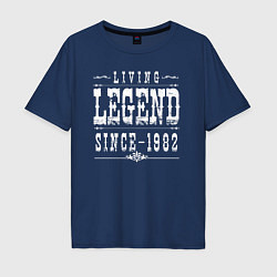 Мужская футболка оверсайз Живая легенда с 1982 года