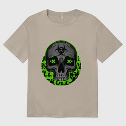 Мужская футболка оверсайз SKULL TOXIC