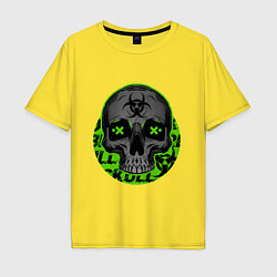 Футболка оверсайз мужская SKULL TOXIC, цвет: желтый