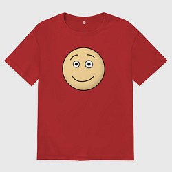 Мужская футболка оверсайз Улыбающийся смайлик из Дурак Онлайн