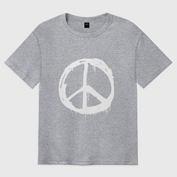 Футболка оверсайз мужская Pacific symbol white, цвет: меланж