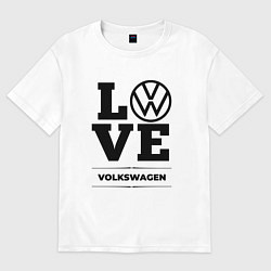 Футболка оверсайз мужская Volkswagen Love Classic, цвет: белый