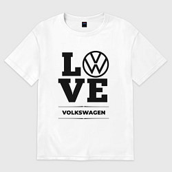 Футболка оверсайз мужская Volkswagen Love Classic, цвет: белый