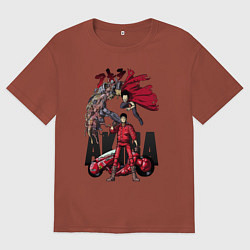 Футболка оверсайз мужская Akira anime, цвет: кирпичный