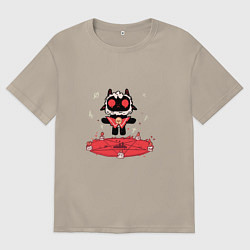 Футболка оверсайз мужская Cult of the Lamb, цвет: миндальный