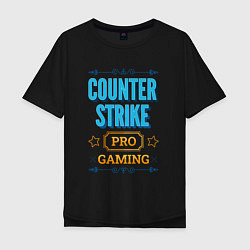Футболка оверсайз мужская Игра Counter Strike PRO Gaming, цвет: черный