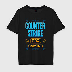 Футболка оверсайз мужская Игра Counter Strike PRO Gaming, цвет: черный