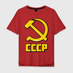 Футболка оверсайз мужская СССР, цвет: красный