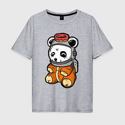 Футболка оверсайз мужская Космо панда, цвет: меланж
