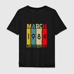 Футболка оверсайз мужская 1984 - Март, цвет: черный