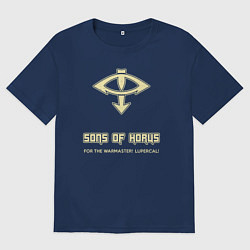 Мужская футболка оверсайз Сыны Хоруса винтаж лого