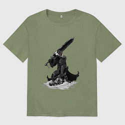 Мужская футболка оверсайз Berserk the Black Swordsman