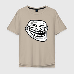 Мужская футболка оверсайз Тролльфейс улыбается мем