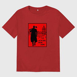 Мужская футболка оверсайз Раскольников - А не срубить ли мне бабок