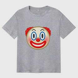 Мужская футболка оверсайз Эмодзи Клоун