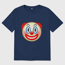 Мужская футболка оверсайз Эмодзи Клоун