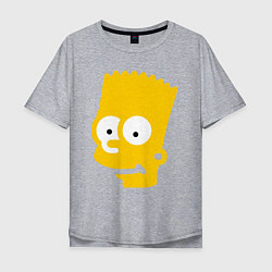 Мужская футболка оверсайз Барт Симпсон - портрет