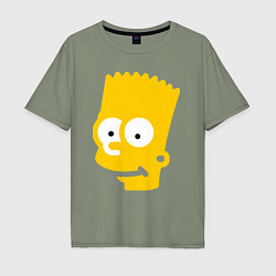 Мужская футболка оверсайз Барт Симпсон - портрет
