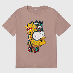 Мужская футболка оверсайз Cyber-Bart - Simpsons family