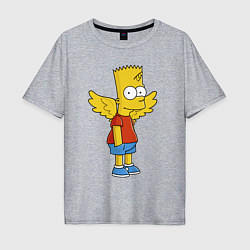 Мужская футболка оверсайз Барт Симпсон - единорог