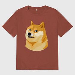 Мужская футболка оверсайз Пёс Доге