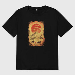 Мужская футболка оверсайз Бездорожье и медведи