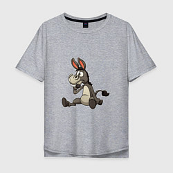 Мужская футболка оверсайз Задумчивый осел