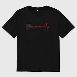 Футболка оверсайз мужская Любви Нет, цвет: черный