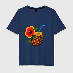 Мужская футболка оверсайз Гавайский коктель