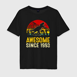 Мужская футболка оверсайз Потрясающий динозавр 1993 года