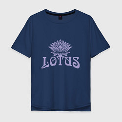 Футболка оверсайз мужская Lotus, цвет: тёмно-синий