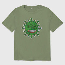 Футболка оверсайз мужская Пепевирус, цвет: авокадо