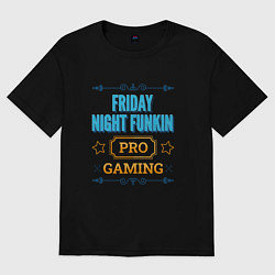 Футболка оверсайз мужская Игра Friday Night Funkin pro gaming, цвет: черный