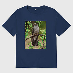 Футболка оверсайз мужская Кукушка в лесу, цвет: тёмно-синий