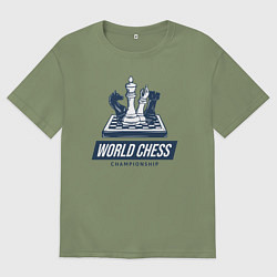 Мужская футболка оверсайз Чемпионат мира по шахматам