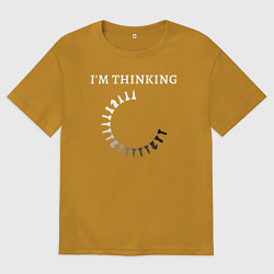 Мужская футболка оверсайз Я думаю шахматная загрузка