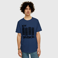 Футболка оверсайз мужская Joy Division - rock, цвет: тёмно-синий — фото 2