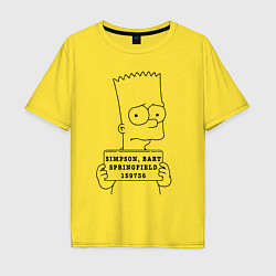 Мужская футболка оверсайз Simpson, Bart, Springfield, 159736