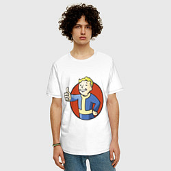 Футболка оверсайз мужская Vault boy like, цвет: белый — фото 2