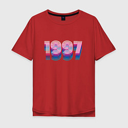 Мужская футболка оверсайз 1997 год ретро неон