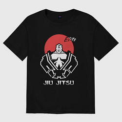 Мужская футболка оверсайз Jiu-Jitsu red sun