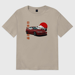Футболка оверсайз мужская Integra dc2 Retro JDM Style, цвет: миндальный