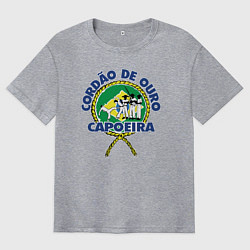 Футболка оверсайз мужская Cordao de ouro Capoeira flag of Brazil, цвет: меланж
