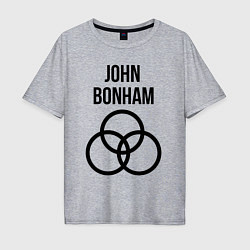 Футболка оверсайз мужская John Bonham - Led Zeppelin - legend, цвет: меланж