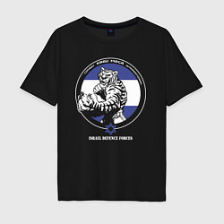 Мужская футболка оверсайз Krav-maga emblem tiger