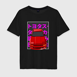 Футболка оверсайз мужская Supra A70 MK3 JDM, цвет: черный