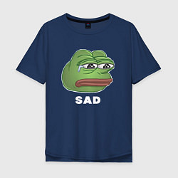 Мужская футболка оверсайз Sad Pepe art